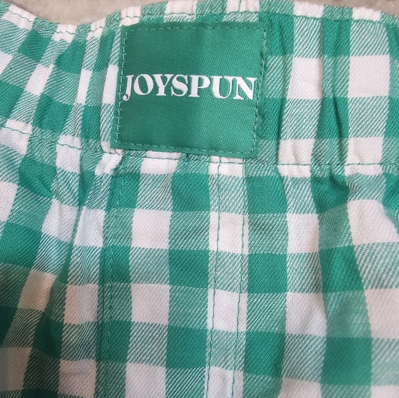 NWT Joyspun Green Gingham Sleep Shorts Size XL (16–18) – Cotton Rayon Lounge Pj - Picture 2 of 7